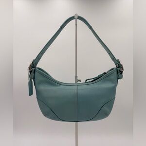 Vintage Coach Y2K Baby Blue Soho Hobo Leather Shoulder Bag #9541